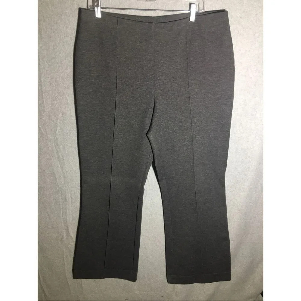 Womens Cato Trousers Leggings Dark Grey Wide Leg Business Casual Career Work